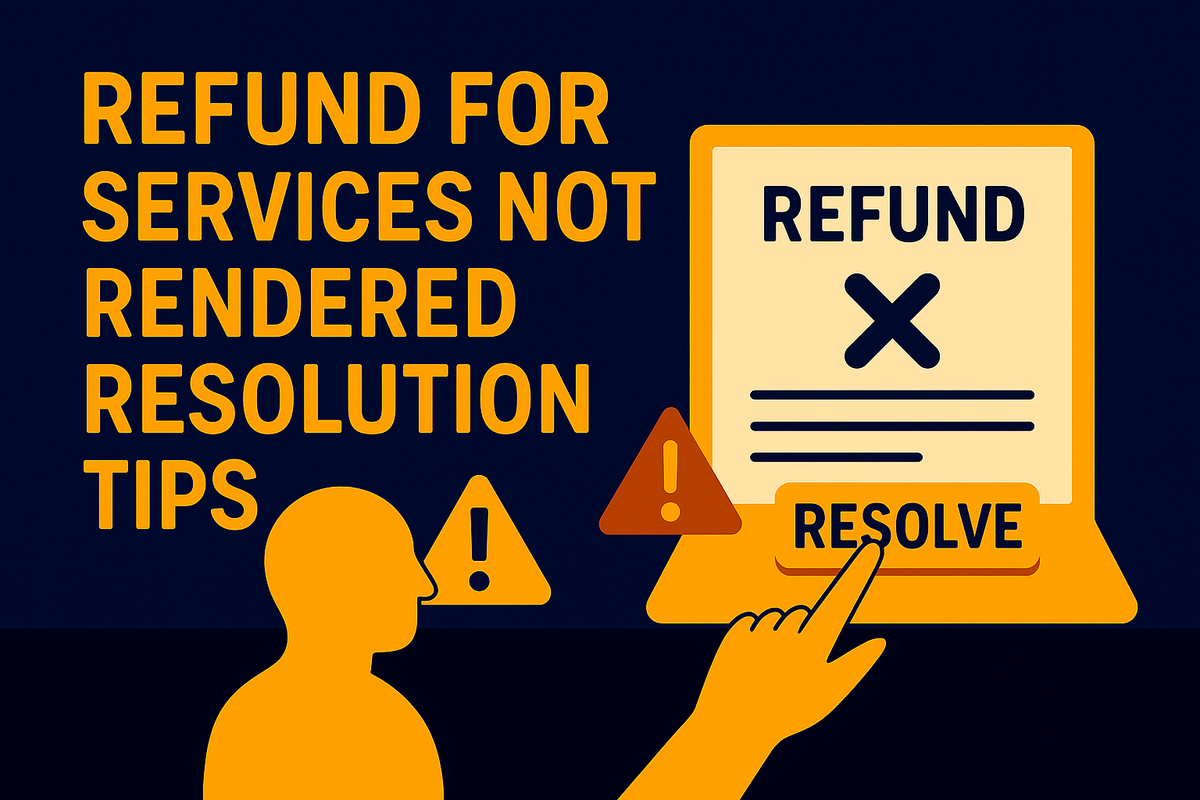 Service Not Rendered Refund for Services Not Rendered: Resolution Tips